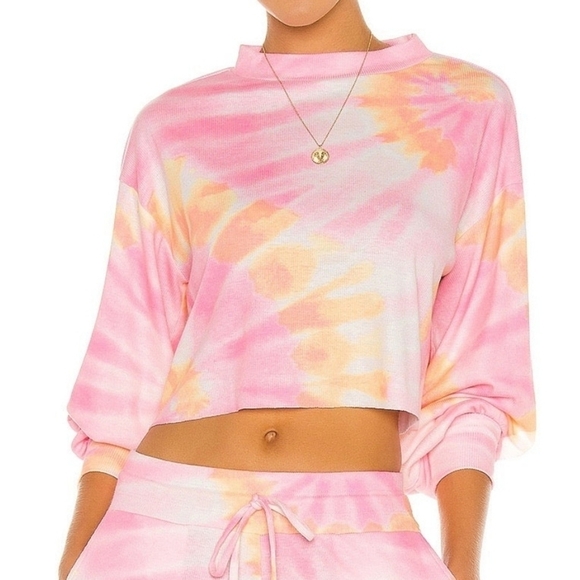 Beach Riot Ava Sweatshirt Sunrise Tie Dye Size S - Picture 2 of 9